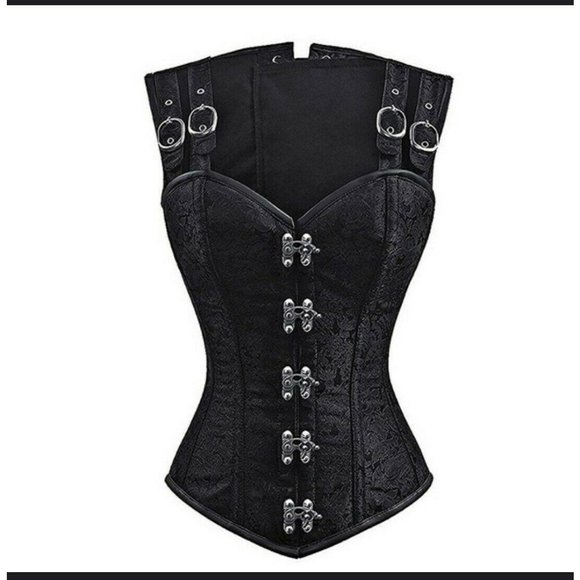 Brocade Steampunk Latch Front Corset Size M - Picture 8 of 9